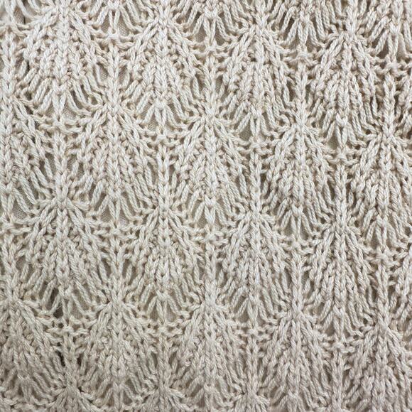 Freshman 1996 Crochet Knit Maxi Skirt WMNS M Beige Tan Lined Boho Chic 5T514989X - Picture 3 of 9